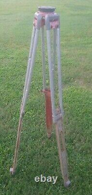 Vintage Wooden Survey Tripod Rustic For Restoration