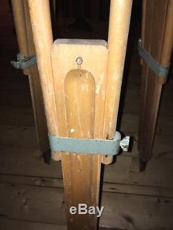 Vintage Wooden Surveyors Tripod For Theodolite Lamp Stand Heavy Duty Original