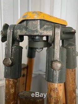 Vintage Wooden Surveyors Tripod Theodolite Industrial. Hilger & Watts