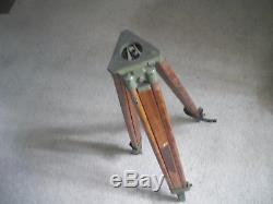 Vintage Wooden Swiss Made Tripod For Wild Heerbrugg Level
