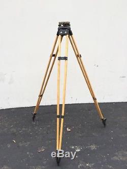 Vintage Wooden Transit Tripod Stand For Theodolite Surveying Good Condition