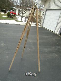 Vintage Wooden Tripod / Camera / Surveyors 60 inches Long Used