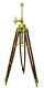 Vintage Wooden Tripod Floor Lamp Stand Adjustable Brass Finish Floor Lamp Tripod