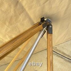 Vintage Wooden Tripod Made In East Germany Roughly 6ft tall