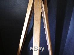 Vintage Wooden Tripod Metal Extending Legs RETRO UNIQUE 30 to 52