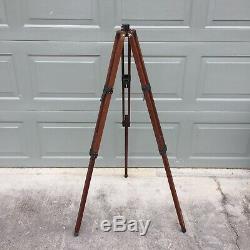 Vintage Wooden Tripod Repurpose Custom Lamp Light Base Wood Tripod SHIPS FAST