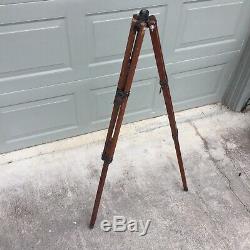 Vintage Wooden Tripod Repurpose Custom Lamp Light Base Wood Tripod SHIPS FAST