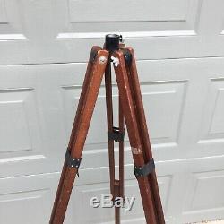 Vintage Wooden Tripod Repurpose Custom Lamp Light Base Wood Tripod SHIPS FAST