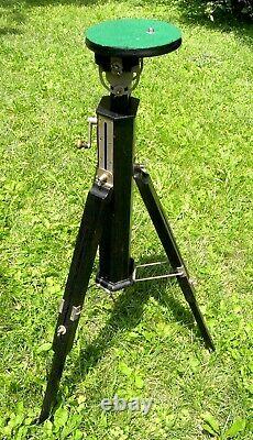 Vintage Wooden Tripod With Metal Gearing And Parts. Perfect Original Condt