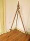 Vintage Wooden Tripod With Great Patina On The Wood 150 Cm