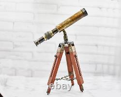 Vintage Working Telescope With Wooden Tripod Home/Office Décor Christmas gift