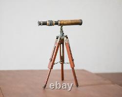 Vintage Working Telescope With Wooden Tripod Home/Office Décor Christmas gift