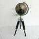 Vintage World Globe With Wooden Tripod Stand Nautical Decorative