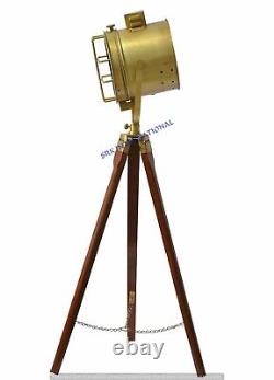 Vintage antique designer floor lamp with wooden tripod stand home & office decor