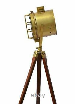 Vintage antique designer floor lamp with wooden tripod stand home & office decor