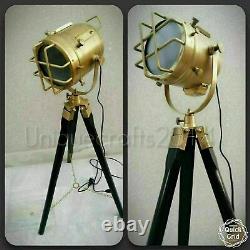 Vintage designer floor Antique lamp search light with tripod stand home decorative