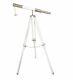 Vintage Nautical Marine Navy Brass 27 Telescope With Wooden Tripod Stand Decor