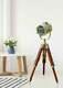 Vintage Spot Light With Wooden Tripod Stand Floor Lamp Collectible Decor