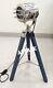 Vintage Style Tripod With Grey Wooden Tripod Stand With Theater Use Full Light