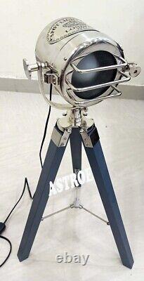 Vintage style tripod With grey Wooden tripod stand with theater use full light