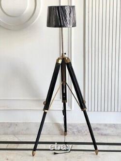 Vintage style wooden tripod floor lamp modern luxury style floor lamp Décor Det