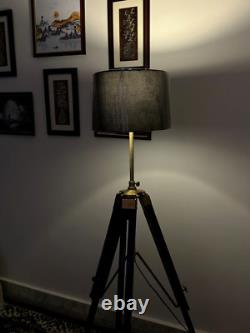 Vintage style wooden tripod floor lamp modern luxury style floor lamp Décor Det