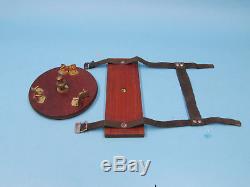 Vintage wood tripod Folmer Graflex Crown #2 original base mounting board straps