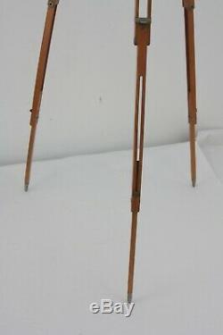 Vintage wooden ZEISS IKON Tripod with folding out and extending legs