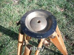 Vintage wooden survey tripod