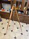 Vintage Wooden Tripod Sliding, Soviet Telescopic Tripod For Camera Original