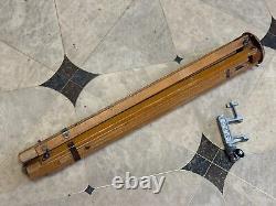 Vintage wooden tripod Sliding, Soviet telescopic tripod for camera Original