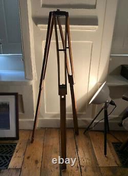 Vintage wooden tripod beautiful finish and details Antique