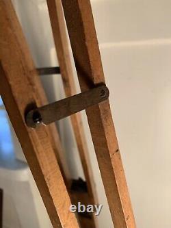 Vintage wooden tripod beautiful finish and details Antique