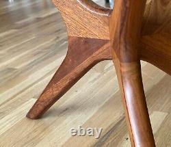 Vladimir Kagan Tri Symmetric Vtg Modern Wood Tripod Jax Side Table Pearsall Mcm