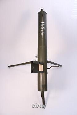 Vtg 1950s Tru-Matic Toy Machine Gun with Wood Bullets Tripod Pressed Steel Works