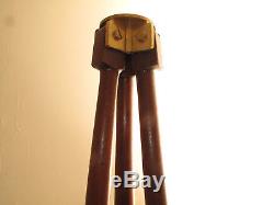 Vtg Antique Wooden Mahogany Tripod Pencil Legs MCM Lamp Base K & E 56 Gurley