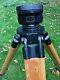Vtg Asahi Pentax Wood Tripod Large Format Camera / Movie / Telescoperare