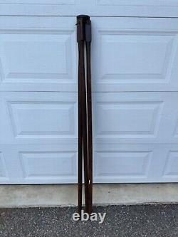 Vtg. Instruments Sight Level Transit Tripod Fixed Wooden Leg Mount Tapered Legs