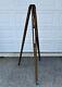 Vtg. Warren-knight Instruments Sight Level Transit Tripod Fixed Wooden Leg Mount