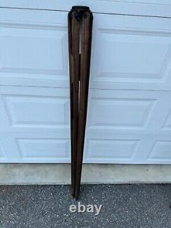 Vtg. Warren-Knight Instruments Sight Level Transit Tripod Fixed Wooden Leg Mount