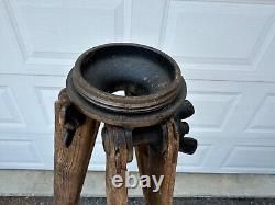 Vtg. Warren-Knight Instruments Sight Level Transit Tripod Fixed Wooden Leg Mount