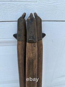 Vtg. Warren-Knight Instruments Sight Level Transit Tripod Fixed Wooden Leg Mount