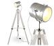 White Wood Vintage Hollywood Nautical Lamp Search Spot Light Tripod Spotlight