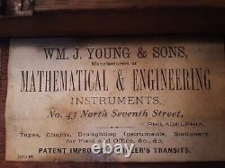 Wm J. Young & Sons Vintage Surveyor's Kit with Tripod