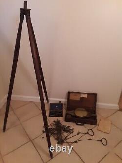 Wm J. Young & Sons Vintage Surveyor's Kit with Tripod