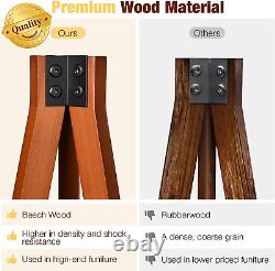 Wood Tripod Floor Lamp Mid Century Tall Standing Lamps for Living Room Modern