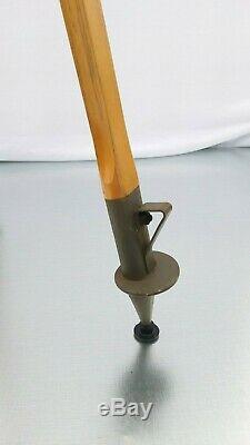 Wood Tripod With Patina Reflector Stand Floor Lamp Industrial Vintage Loft 138cm