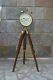 Wooden Clock Grandfather Style Floor Clock Vintage Folding Tripod Home /office