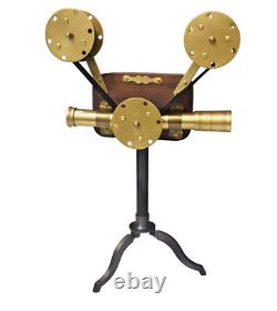Wooden Projector Camera, Brass Tripod Stand, Antique Style Vintage Photography