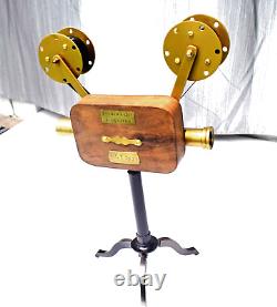 Wooden Projector Camera, Brass Tripod Stand, Antique Style Vintage Photography